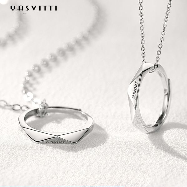 ожерелье нержавеющей стали ожерелья 0.14oz кольца любов 2mm 33ft твердое серебряное