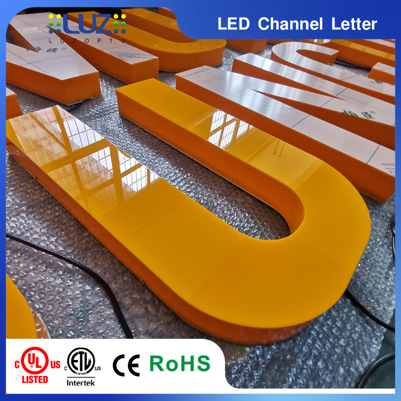Custom 3D Acrylic LED Channel Letters | Front & Side Illuminated Outdoor Storefront Sign