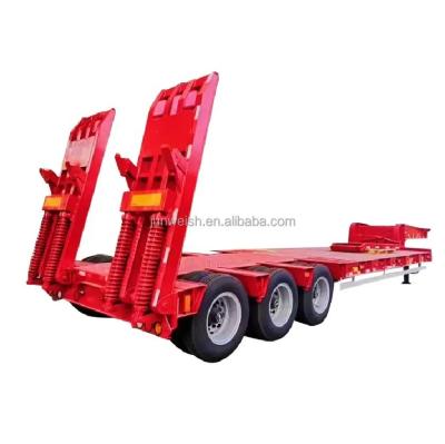 Used 3 Axle 60t 70t 80t Heavy Duty Hydraulic Gooseneck Detachable Low Loader Truck/Lowbed/ Lowboy Low Bed Semi Trailer