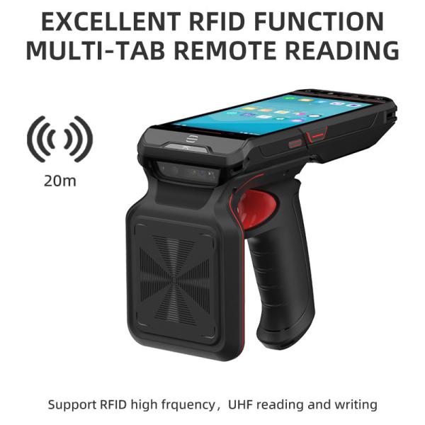 20M Distance UHF RFID Handheld Scanner Anti Shake Cell Phone RFID Reader 13.56MHz