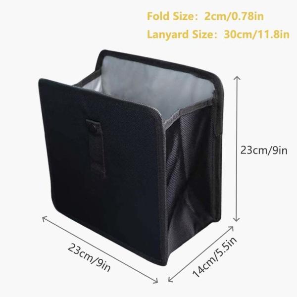OEM Portable Waterproof Car Back Seat Organizer Waste Paper Garbage Bin Folding Car Rubbish Bin Dustbin