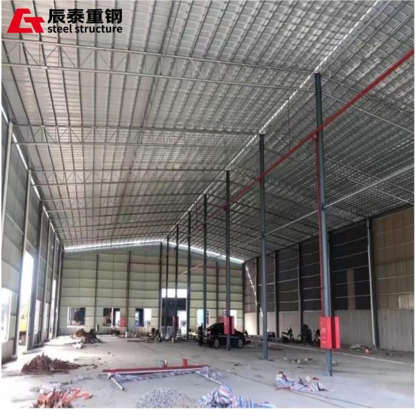 Commercial Prefab Steel Structure Building Large Space Steel Frame Structure Building