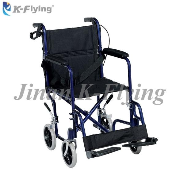 Simple Design Elderly Foldable Manual Wheelchair For Disabled Person Aluminum Alloy