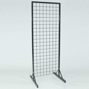Black Shop Display Fixtures Grid Display Racks With Frame 26 W X 69 H • (2) 24 W