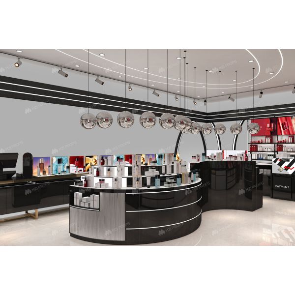 BKC012 Cosmetic Display Showcase Beauty Booth Beauty Kiosk Design for Makeup Store Decoration