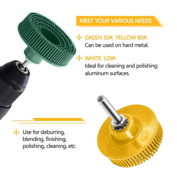 3m 3 Inch Blue Color Bristle Disc Brush with Shank for Abrasive Coating Removal