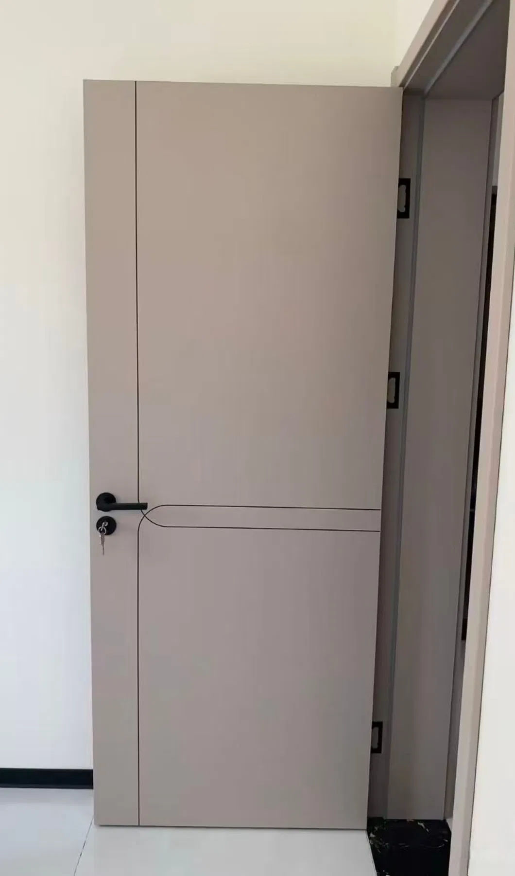 Waterproof Eco-friendly Customizable Solid Wood Interior Door and Laminated Wood Door for Modern Bedroom and Bathroom