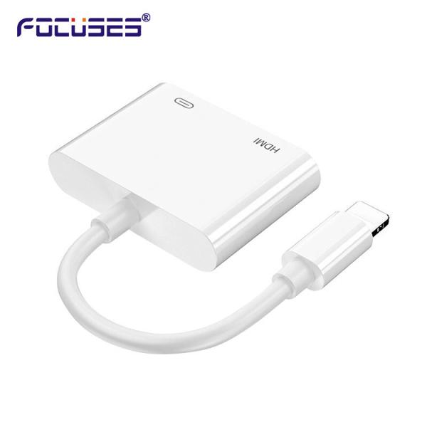FOCUSES 0.5M 2 In 1 Lightning Adapter 45g Lightning To HDMI Adapter