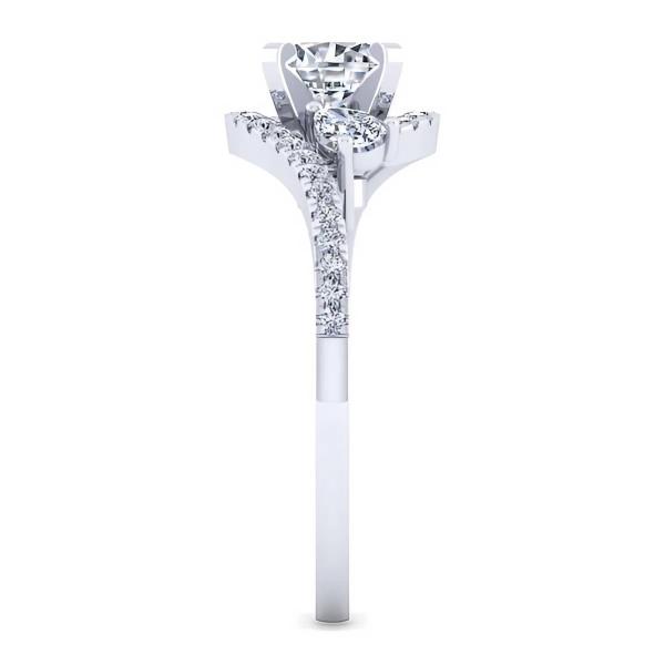 Round Gemstone Shape Lab Created Diamond Rings OEM ODM
