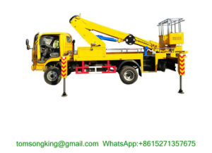 Truck Mounted 16m Aerial Work Platforms woith Water tanker High Performance Whtsp:+8615271357675
