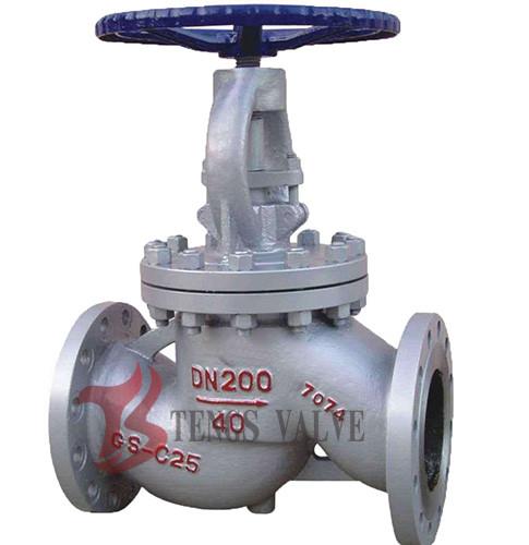 Industrial Rising Stem Globe Valve Manual Cast Carbon Steel WCB Dn200 Pn40