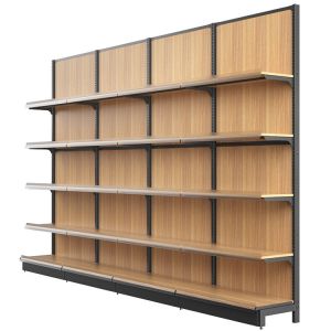 Блоки деревянного магазина Bookcase пекарни ликера включая в набор отложенных изменений справляются металл супермаркета