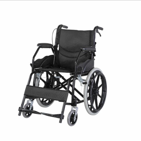 Steel Medical Transport Wheelchair Folding Basic Manual Wheelchair For Patient CE Approved