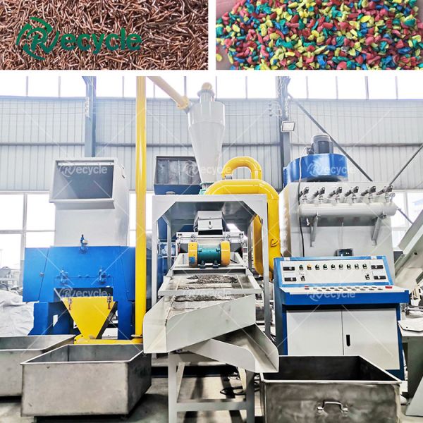 300kg/h Copper Wire Cable Granulator CE Electric Wire Shredder Separating Equipment