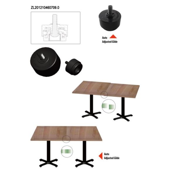 Powder Coated Outdoor Table Base 28'' / 41'' Height For Balcony Table