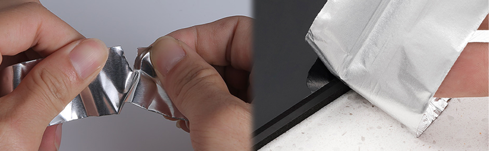 Aluminum Tapes (3.9Mils), 2'*65 Feet Foil Tape, Metal Insulation Tape, Heavy Duty Duct Tape With Adhesive Backing