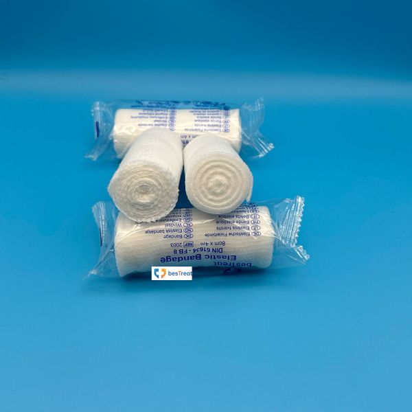 Medical First Aid Bandage 4m Stretch Gauze Wound Care Elastic Bandage Roll
