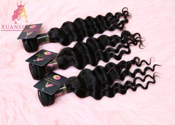 100 Human Hair Weaving Hair , Loose Wave Human Hair Extension 9A Grade