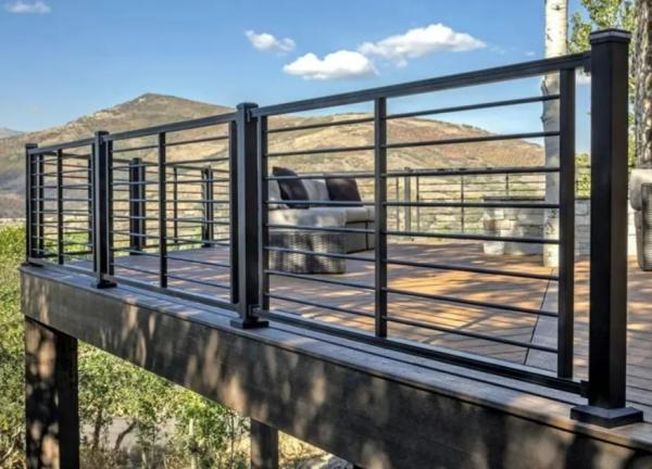 Customization Polished Glass Steel Staircase Railing For Contemporary Spaces