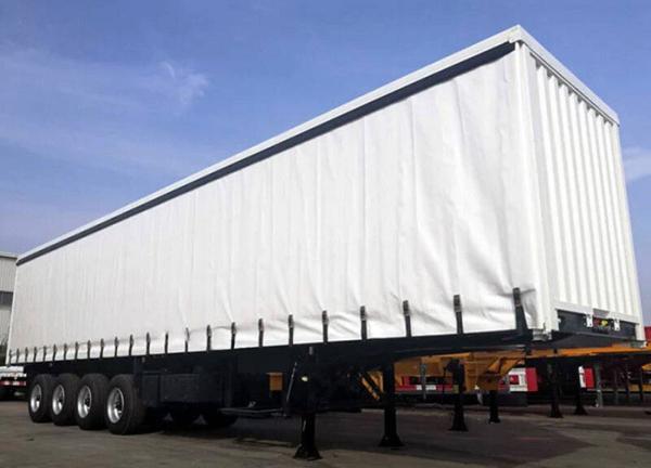 3 Axles Box Body Curtain Side Van Truck Semi Cargo Trailer