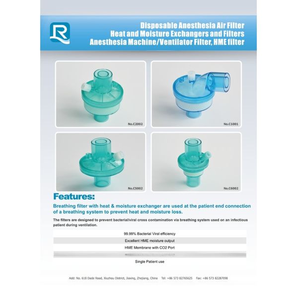 Revolutionize Breathing Respiration with HMEF Anesthesia Filter at 99.9999% Efficiency