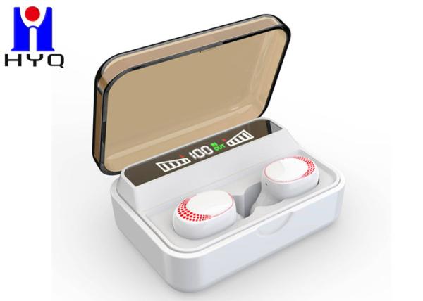 Flip In Ear Bluetooth Earphone Power Bank 20Hz 3.7V Black White color