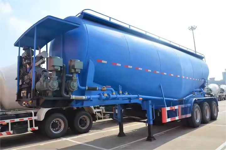V type 3 axe 60 mètres cubes en acier avec une charge utile maximale de 60 tonnes semi-remorque de ciment
