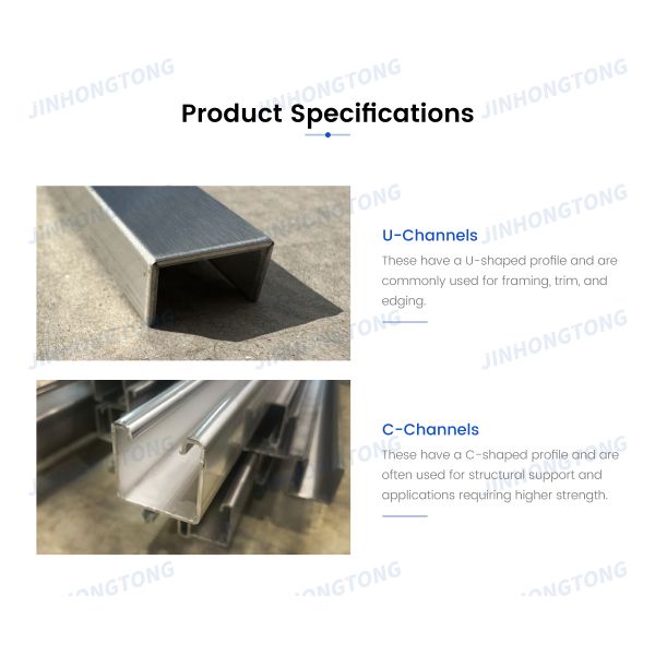 316 316L Stainless Steel Channels SS Channel For Building Customized Size 2B BA Mirror Polished U C Channel
