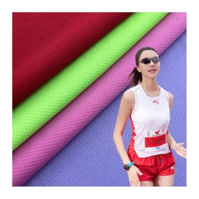 Sport Garment Knitted Polyester Bird Eye Mesh Fabric Wicking Tricot Knitted