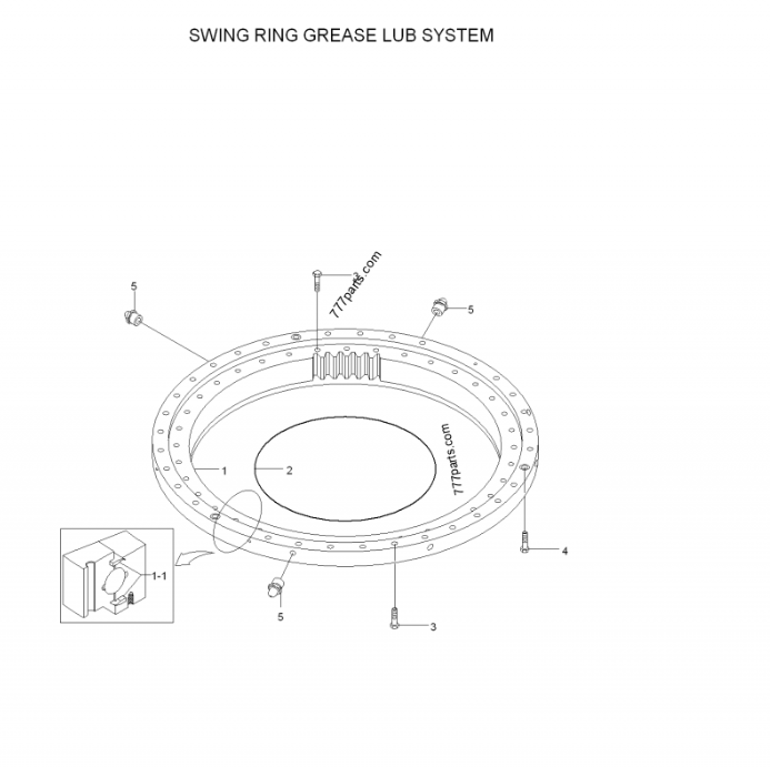 JCB 48Z-1 Slewing Bearing for JCB Excavator Spare Parts 334/U0716 Swing Circle Slew Ring Aftermarket