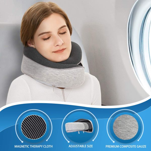 Customized Comfort Memory Foam Travel Neck Pillow for Recliners Airplane Train Office