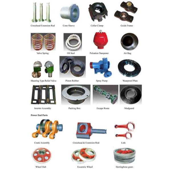 API Mud pump spares, valves, pistons, cylinder, springs, etc.