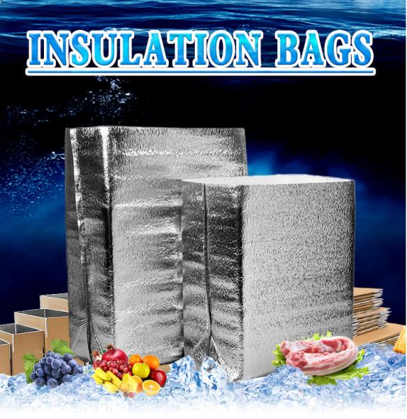Takeout Thermal Delivery Bag Insulated Foil Bubble Box Liners, Medical Cool Shield Bag Cold Chain Transport bags