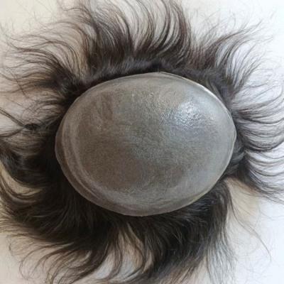 100% cabelo humano V Loop Homens Topper Peruca Homem Perucas Cabelo real Ultra fina