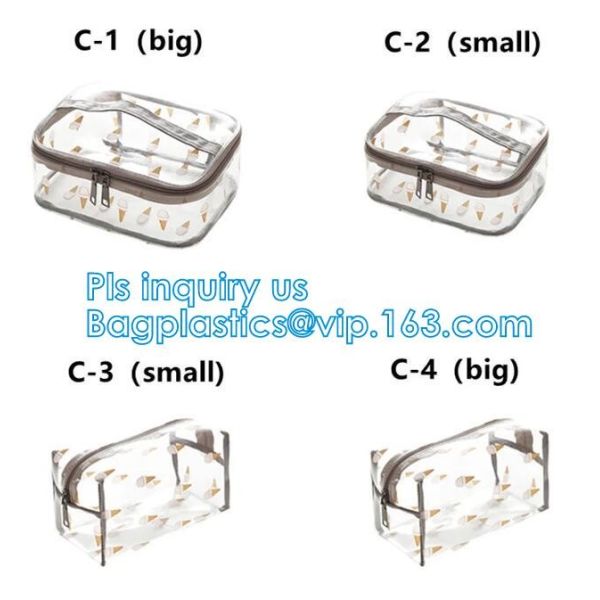 Travel Organizer Mini Cosmetics Clear Pvc Zipper Bag With Handles, vinyl pvc travel cosmetic packaging bag with zipper,