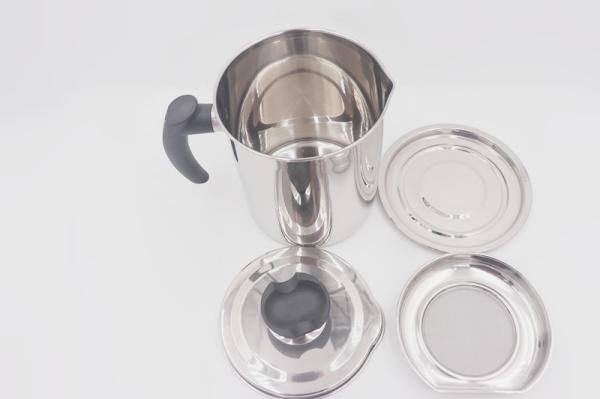1.3L Cooking tools stainless steel oil pot with strainer multifunctional grease filter