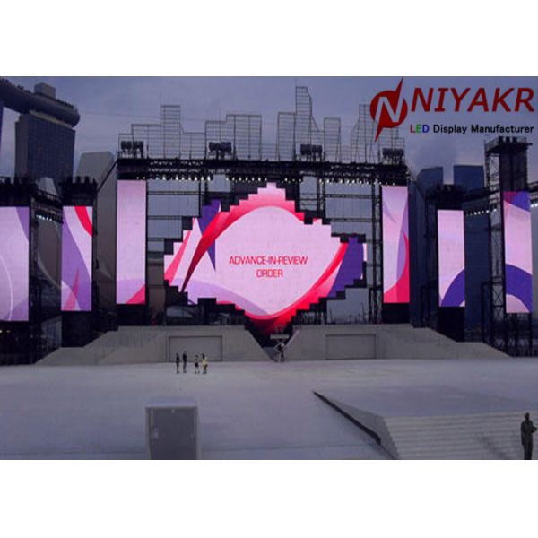 Outdoor Waterproof Slim P10 Rental LED Display Screen With 640X640mm Cabinet