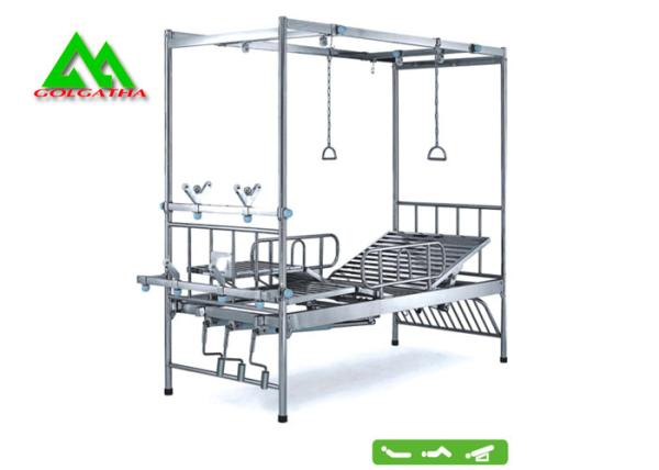Hospital Metal Frame Orthopaedic Traction Bed For Nursing Care Adjustable