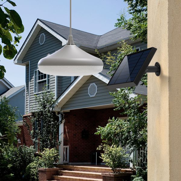 Adjustable Led Shed Outdoor Solar Pendant Garden Lights with Adjustable Brightness