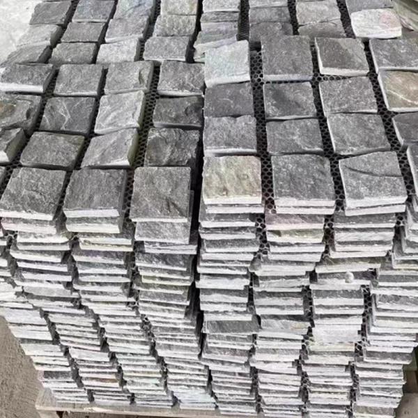 Pedras de mármore natural 3D Random Slate enferrujado em malha Flagstone Pavimentadores de jardim exterior Pavimentadores de parede