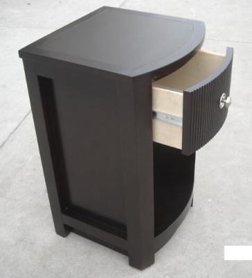 MDF Board Bedroom Furniture Bedside Tables , Side Mounted Tall Night Stand