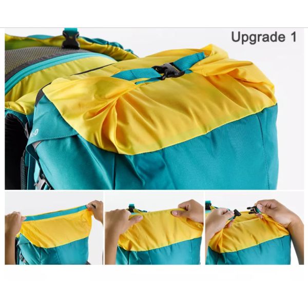 Polyester 0.1kg Lightweight Waterproof Backpack 60cm Mountain Trekking Bag
