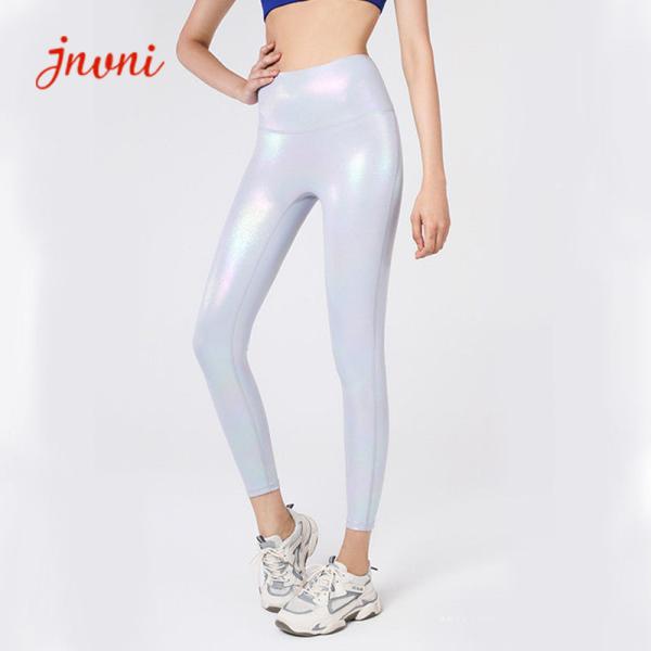 Yoga Shiny Bronzing Workout Leggings Tights High Waist Hip Lift Fitness Yoga Tights