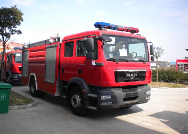 Six Seats Water Tanker Fire Truck Pump Flow 60L/S Aluminum Water Tank 5684L