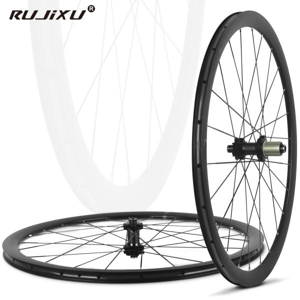 700C 35mm Depth Road Bicycle Wheelset With Straight Pull Spokes And Aluminum Alloy Tube