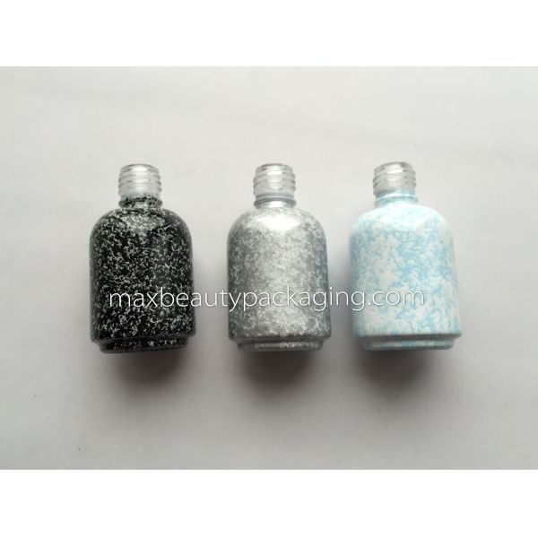 Classic Marble effect gel polish bottle any color available double coating bottle nail polish packaging flat bsuh