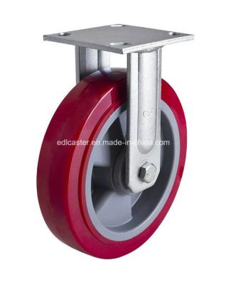 8 450kg Heavy Duty Rigid TPU Caster Wheel 7008-86 para aplicação de Caster Cor vermelha