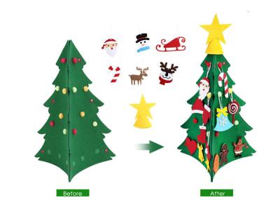 Toddler Friendly Home Decorations 31pcs Diy 3d Felt Christmas Tree