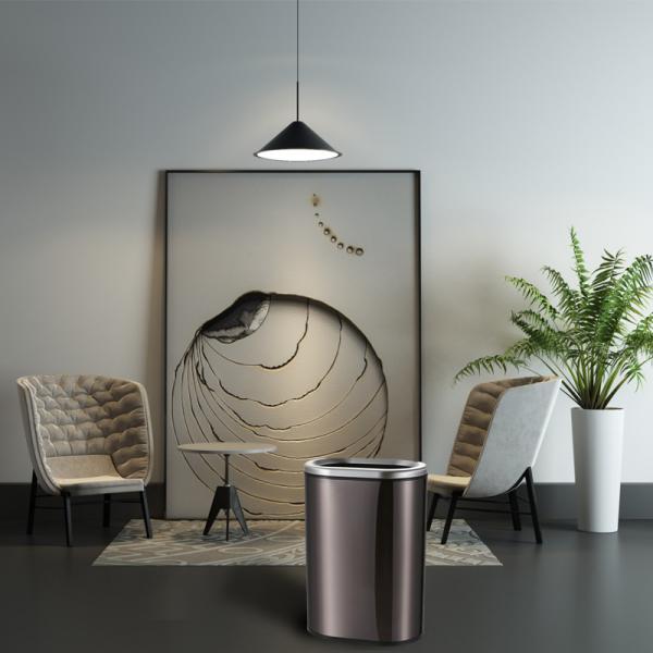 Anti Fingerprint 3.17 Gallon Stainless Steel Bathroom Garbage Can