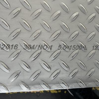 Folha a quadros SS304 padrão de gota de lágrima inoxidável Tp304 placa a quadros para piso de construção